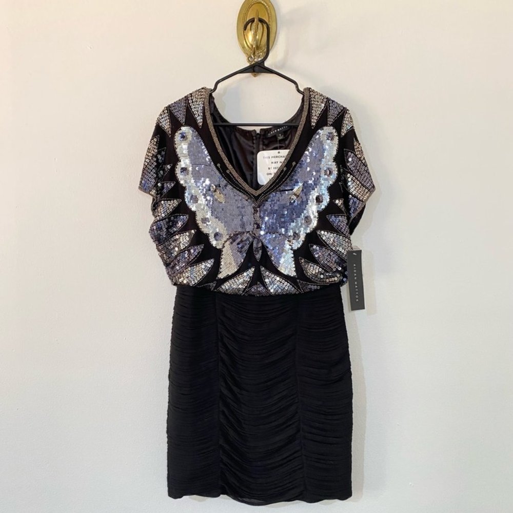 Aidan Mattox sequined butterfly dress